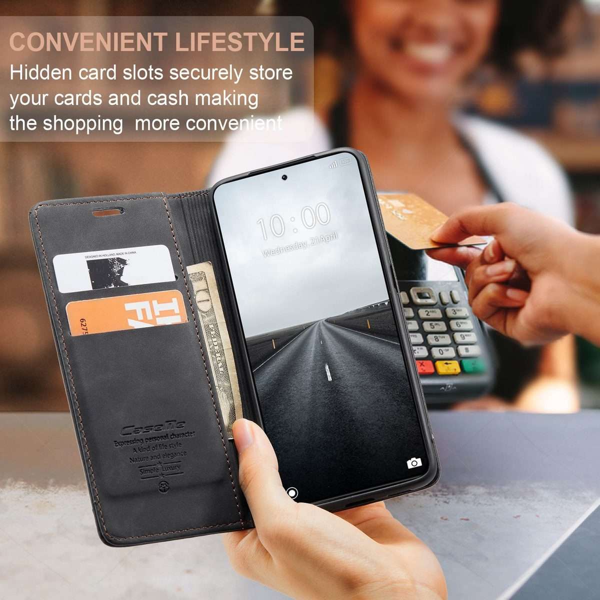 For Xiaomi 14 Pro CaseMe 013 Multifunctional Horizontal Flip Leather Phone Case(Black)