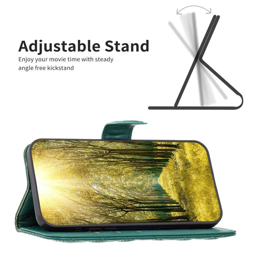 For iPhone 16 Pro Diamond Lattice Wallet Flip Leather Phone Case(Green)