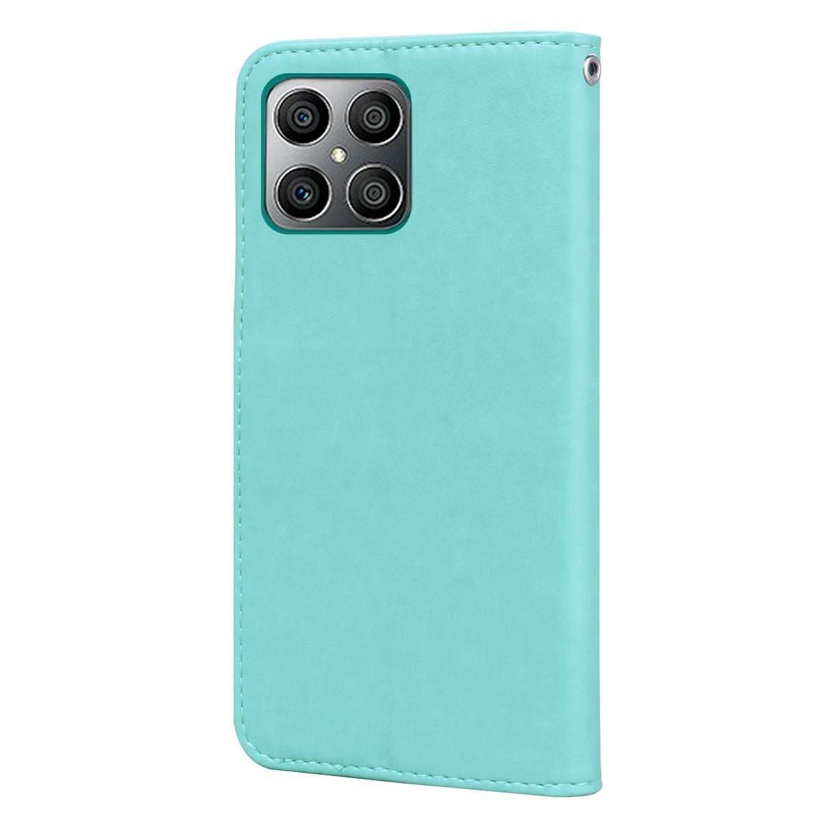 For Honor 400 Smart 5G / X7d 5G Rose Embossed Flip PU Leather Phone Case(Green)
