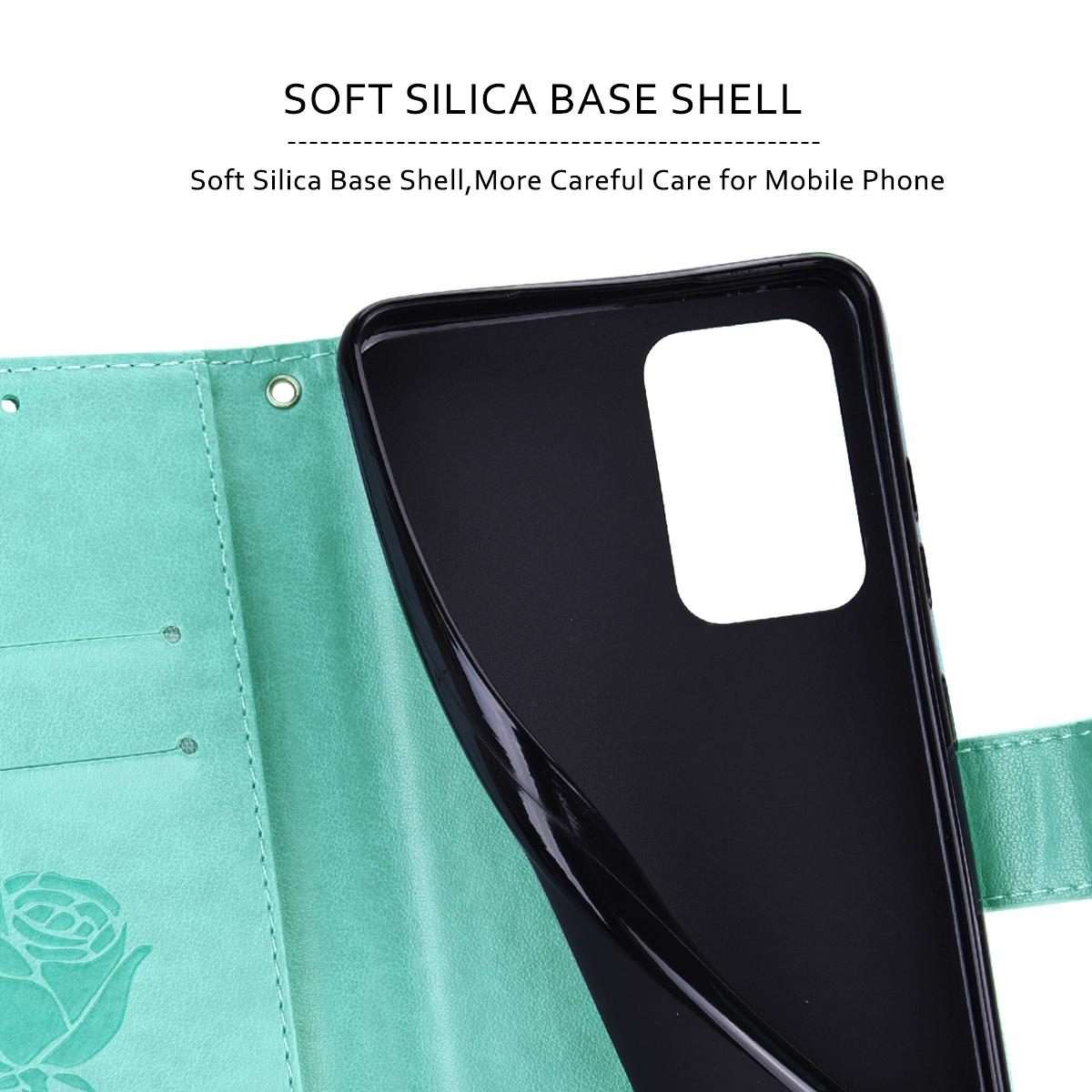 For Honor 400 Smart 5G / X7d 5G Rose Embossed Flip PU Leather Phone Case(Green)