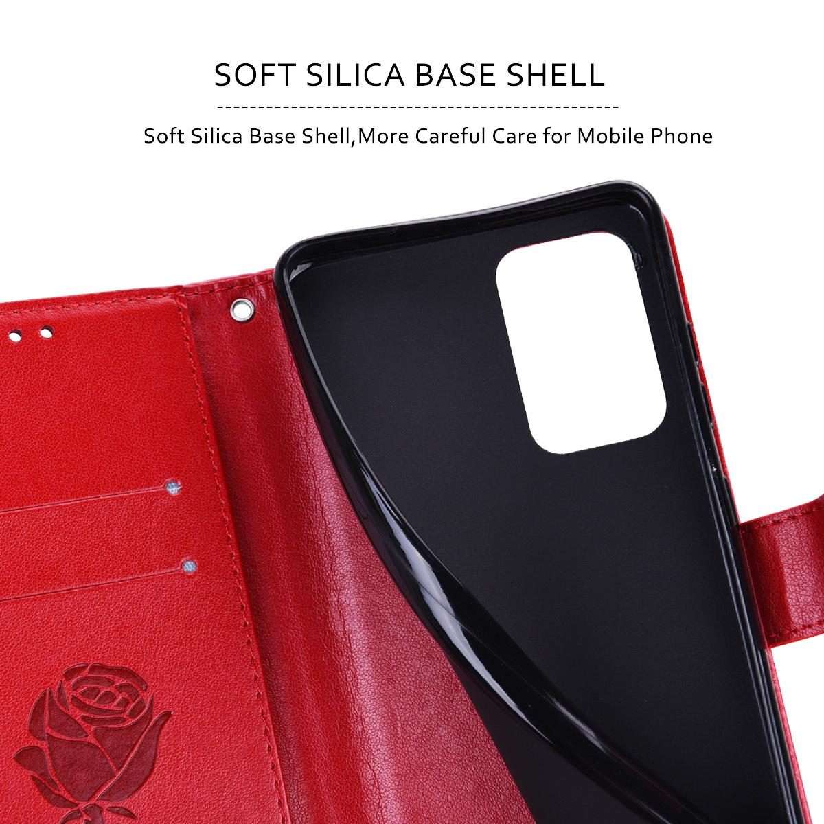 For Honor 400 Smart 5G / X7d 5G Rose Embossed Flip PU Leather Phone Case(Red)