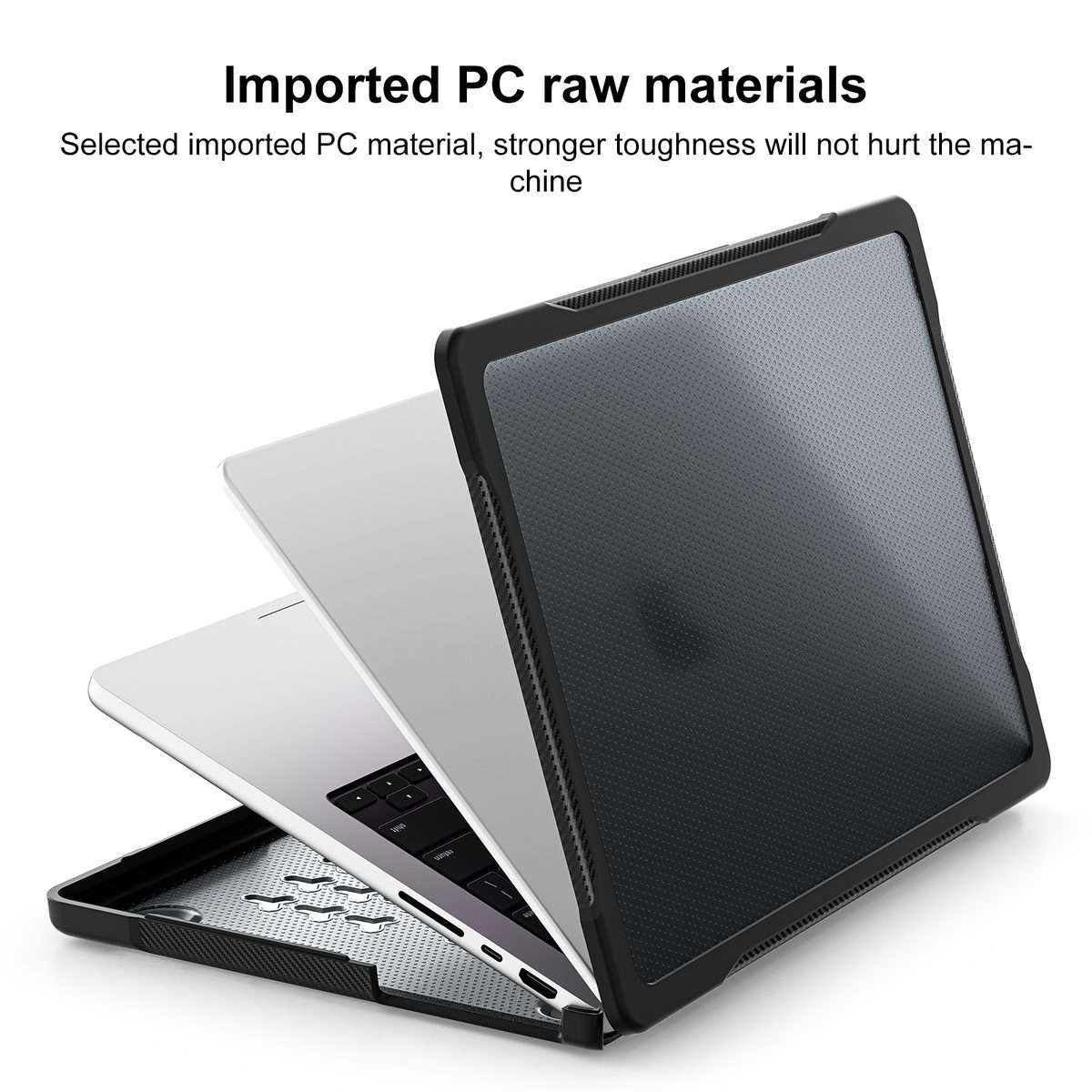 For MacBook Pro 14.2 inch 2023 / 2021 Dot Translucent Laptop Protective Case(Transparent Black)
