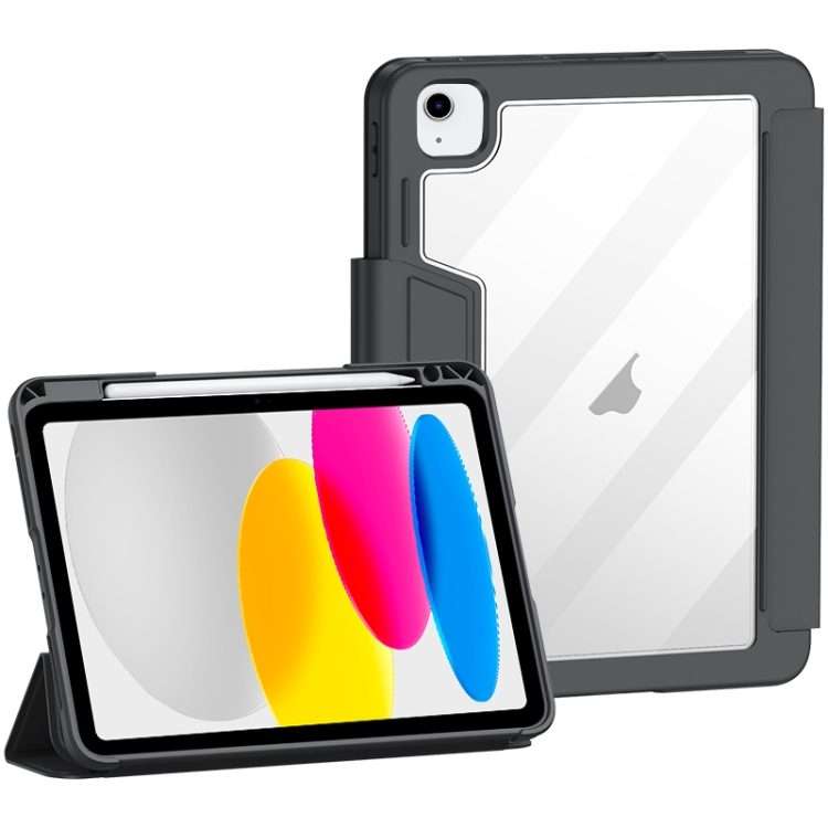 For iPad 2025 / 2022 Deformation Buckle Leather Smart Tablet Case(Black)