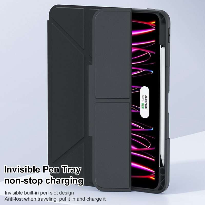 For iPad 2025 / 2022 Deformation Buckle Leather Smart Tablet Case(Black)