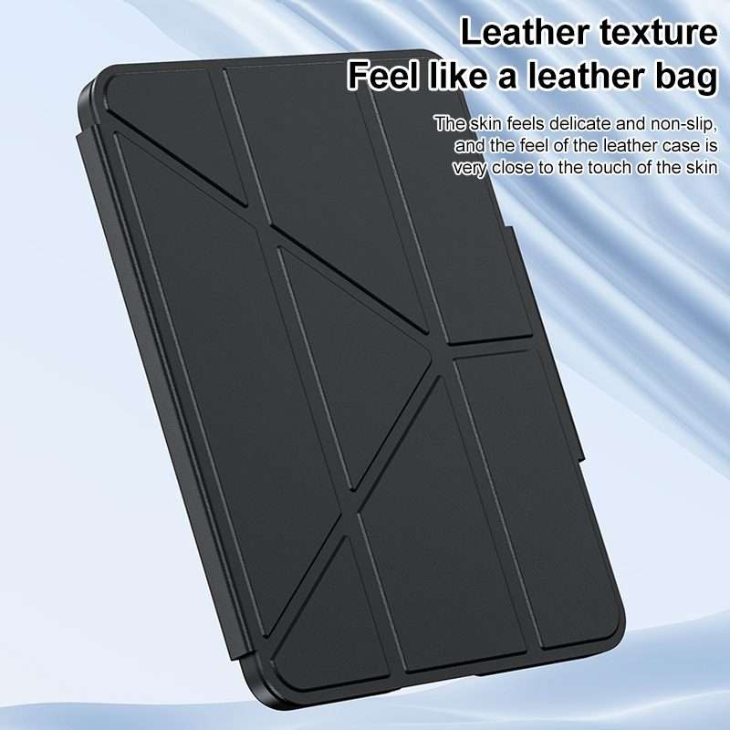 For iPad Air 2022 / 2020 Deformation Buckle Leather Smart Tablet Case(Black)