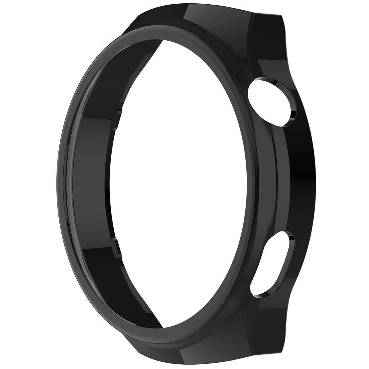 For Huawei Watch 4 Pro Half Coverage Hollowed Watch Protective Case + Hydrogel Film Set(Black)