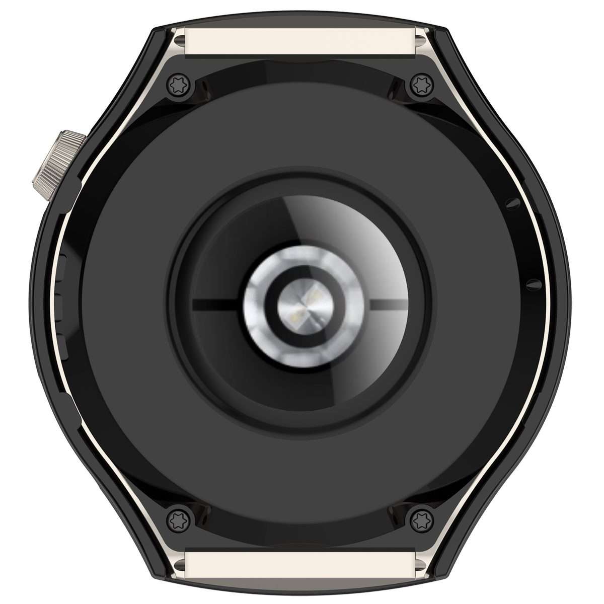 For Huawei Watch 4 Pro Half Coverage Hollowed Watch Protective Case + Hydrogel Film Set(Black)