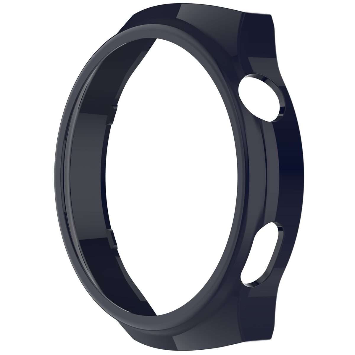 For Huawei Watch 4 Pro Half Coverage Hollowed Watch Protective Case + Hydrogel Film Set(Ink Blue)