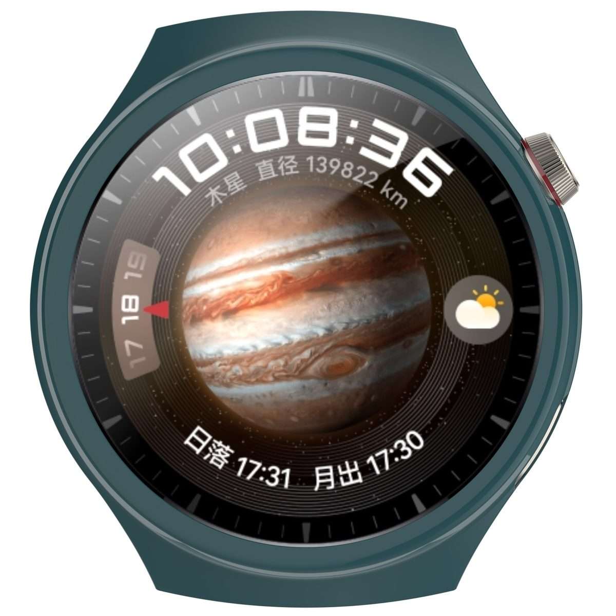 For Huawei Watch 4 Pro Half Coverage Hollowed Watch Protective Case + Hydrogel Fi ... (Pine Green)