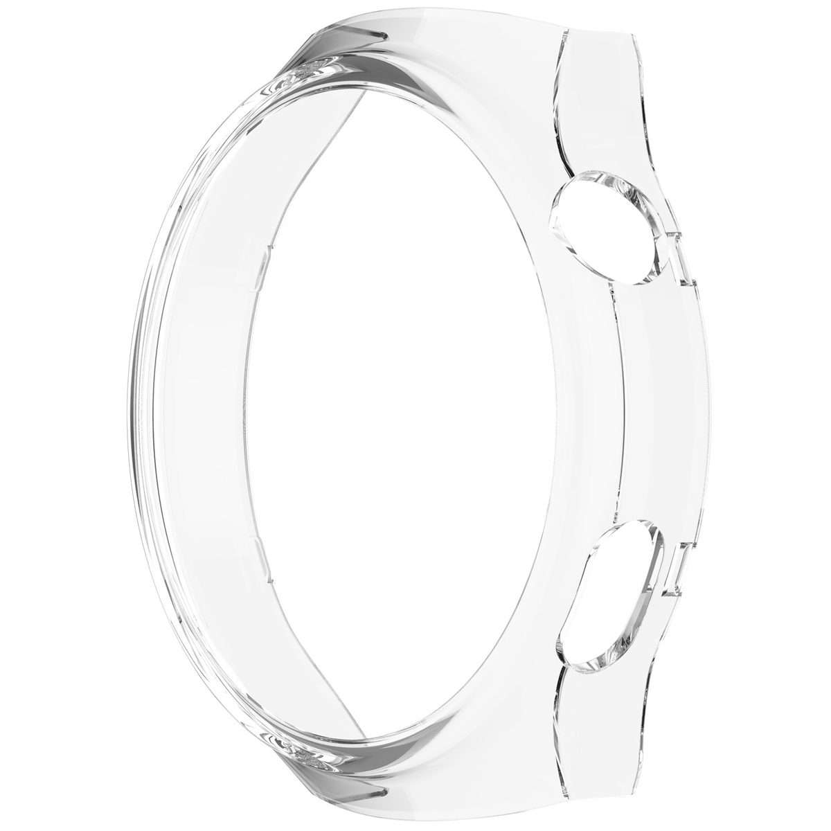For Huawei Watch 4 Pro Half Coverage Hollowed Watch Protective Case + Hydr ... (Transparent White)