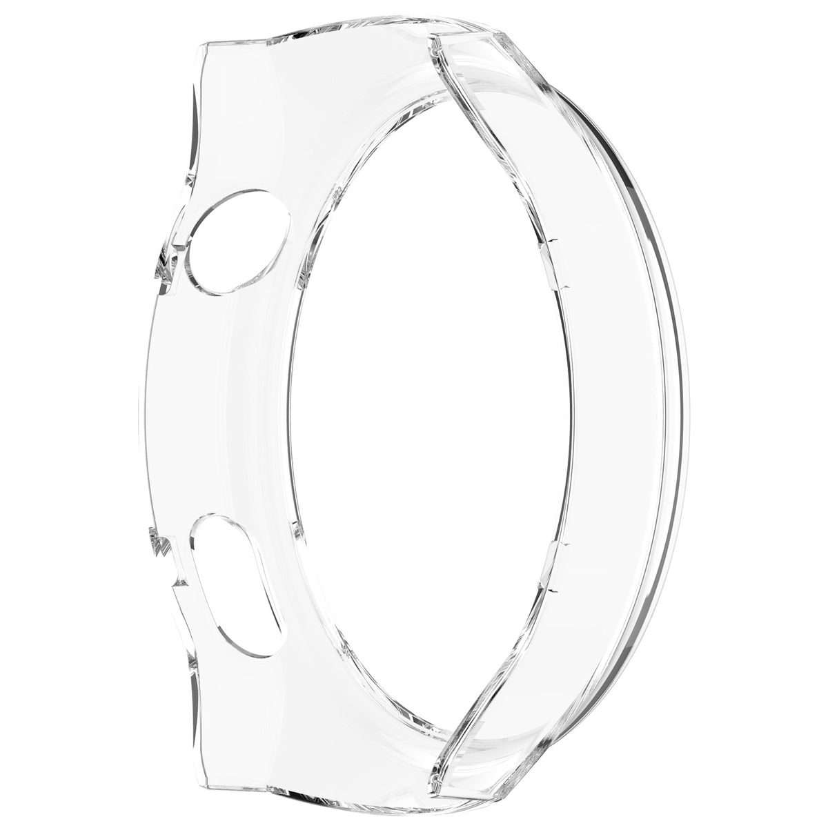 For Huawei Watch 4 Pro Half Coverage Hollowed Watch Protective Case + Hydr ... (Transparent White)