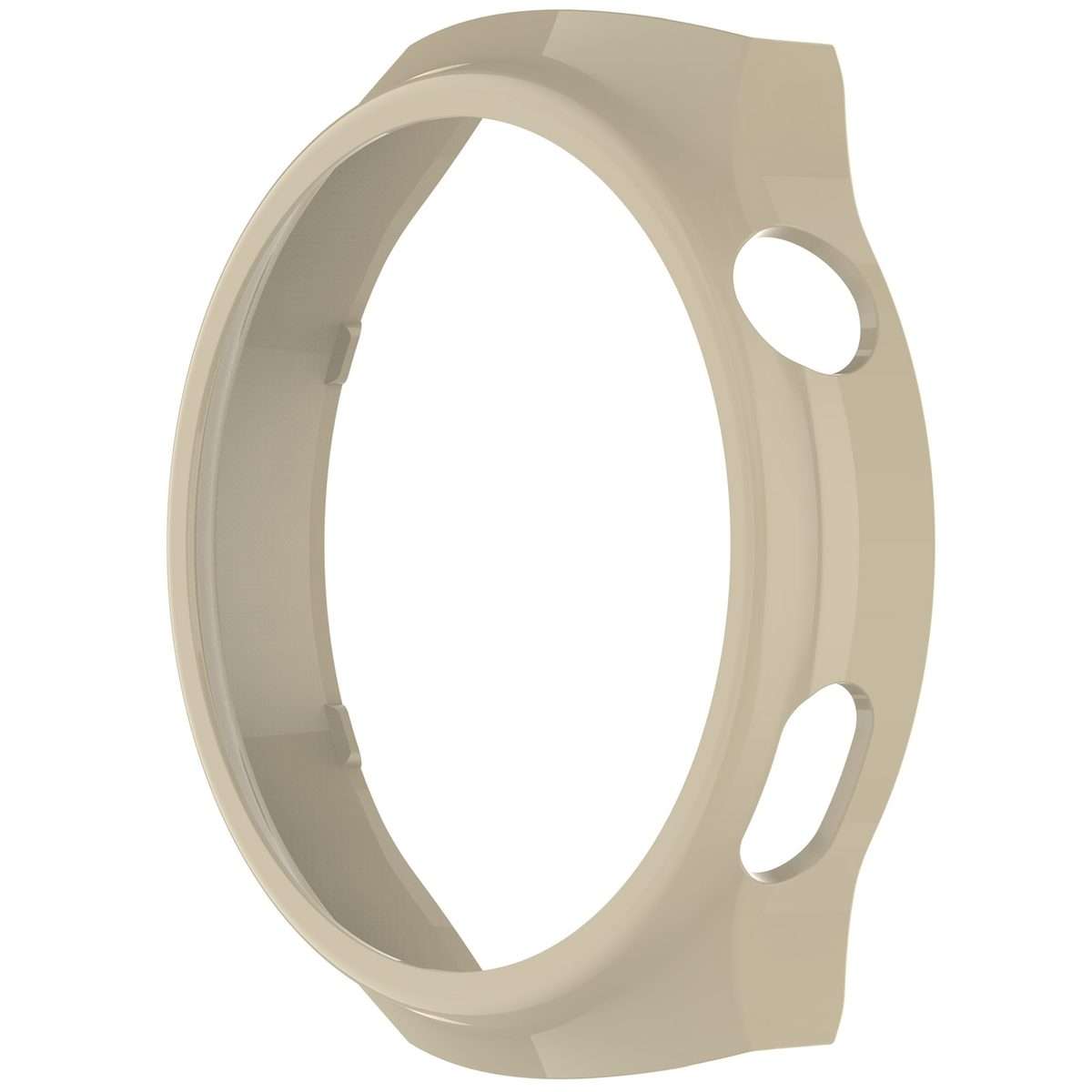 For Huawei Watch 4 Pro Half Coverage Hollowed Watch Protective Case + Hydrogel F ... (Ivory White)