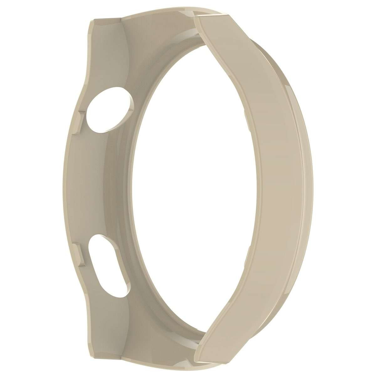 For Huawei Watch 4 Pro Half Coverage Hollowed Watch Protective Case + Hydrogel F ... (Ivory White)