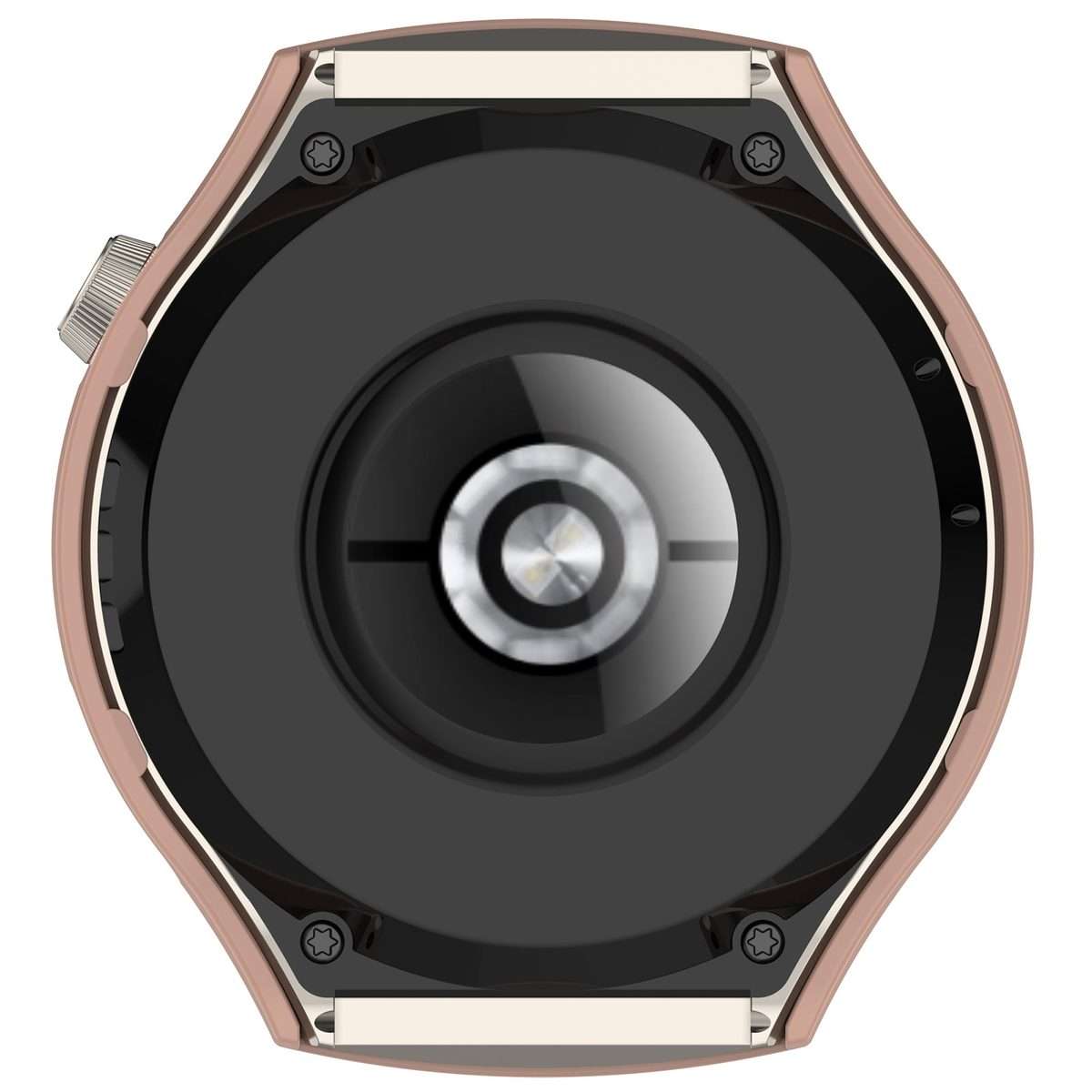 For Huawei Watch 4 Pro Half Coverage Hollowed Watch Protective Case + Hydrogel Film Set(Pink)