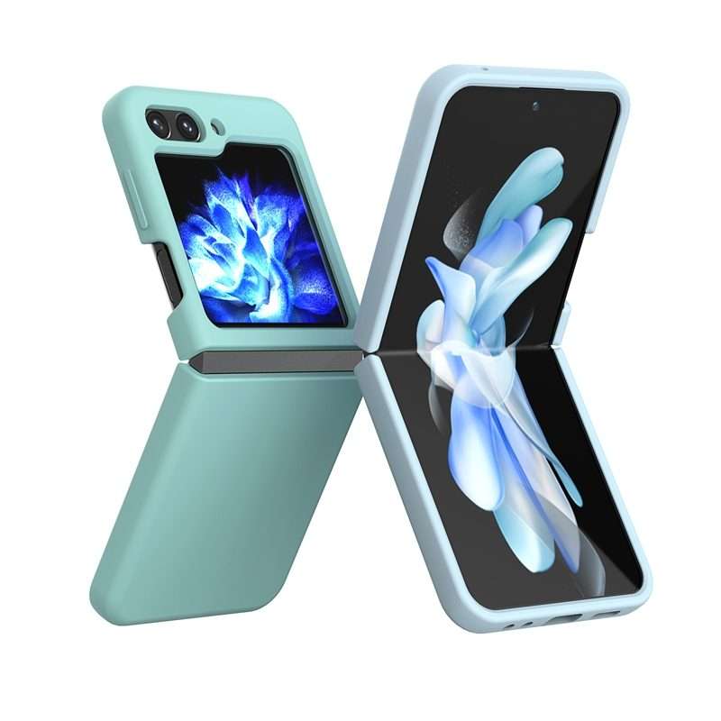For Samsung Galaxy Z Flip5 Silicone Skin Feel Folding Phone Case(Lemon Yellow)