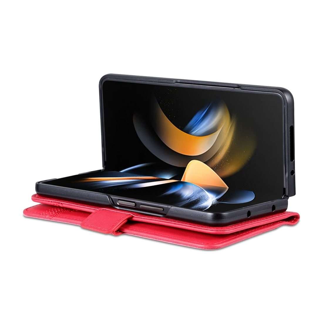 For Samsung Galaxy Z Fold5 5G AZNS Magnetic Calf Texture Flip Leather Phone Case(Red)
