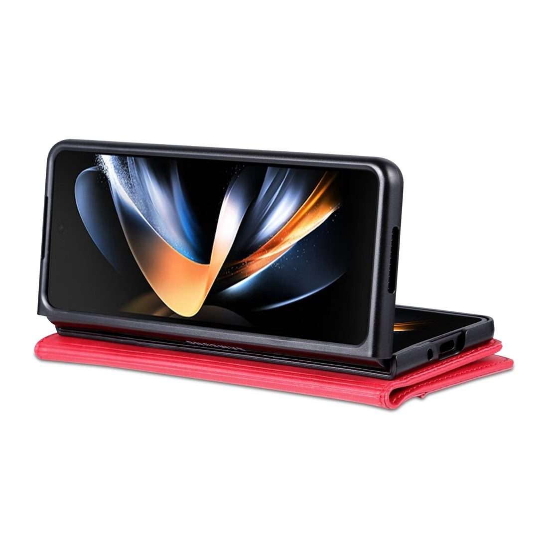 For Samsung Galaxy Z Fold5 5G AZNS Magnetic Calf Texture Flip Leather Phone Case(Red)