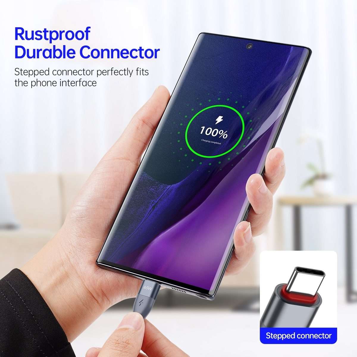 DUZZONA A2 PD 65W USB-C / Type-C to Type-C Fast Charging Data Cable, Length:2m(Grey)