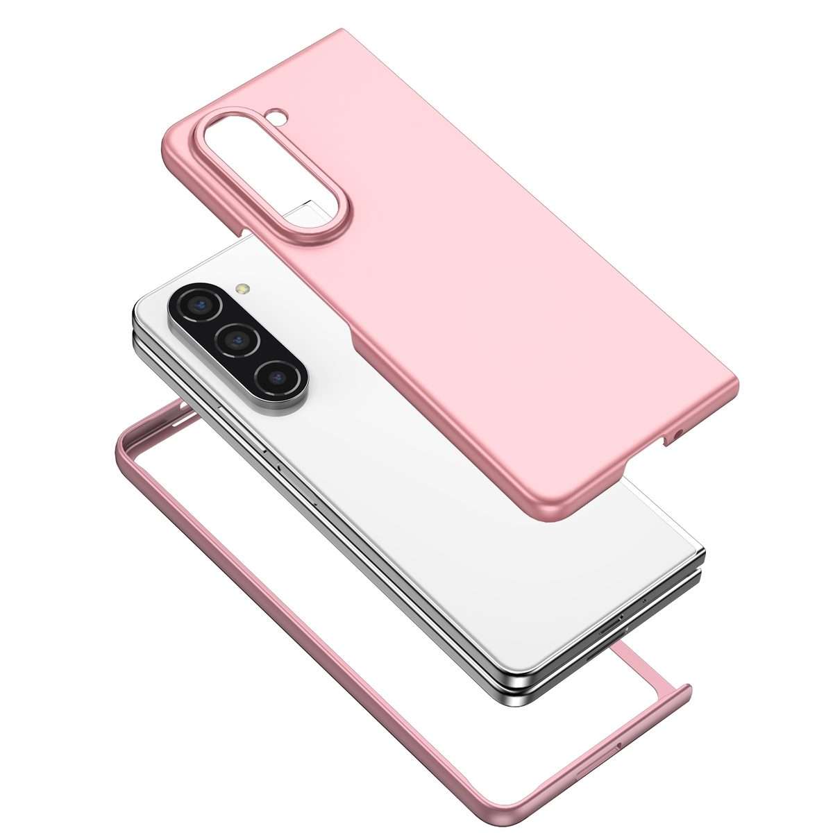 For Samsung Galaxy Z Fold5 5G Armor Foldable Phone Case(Pink)