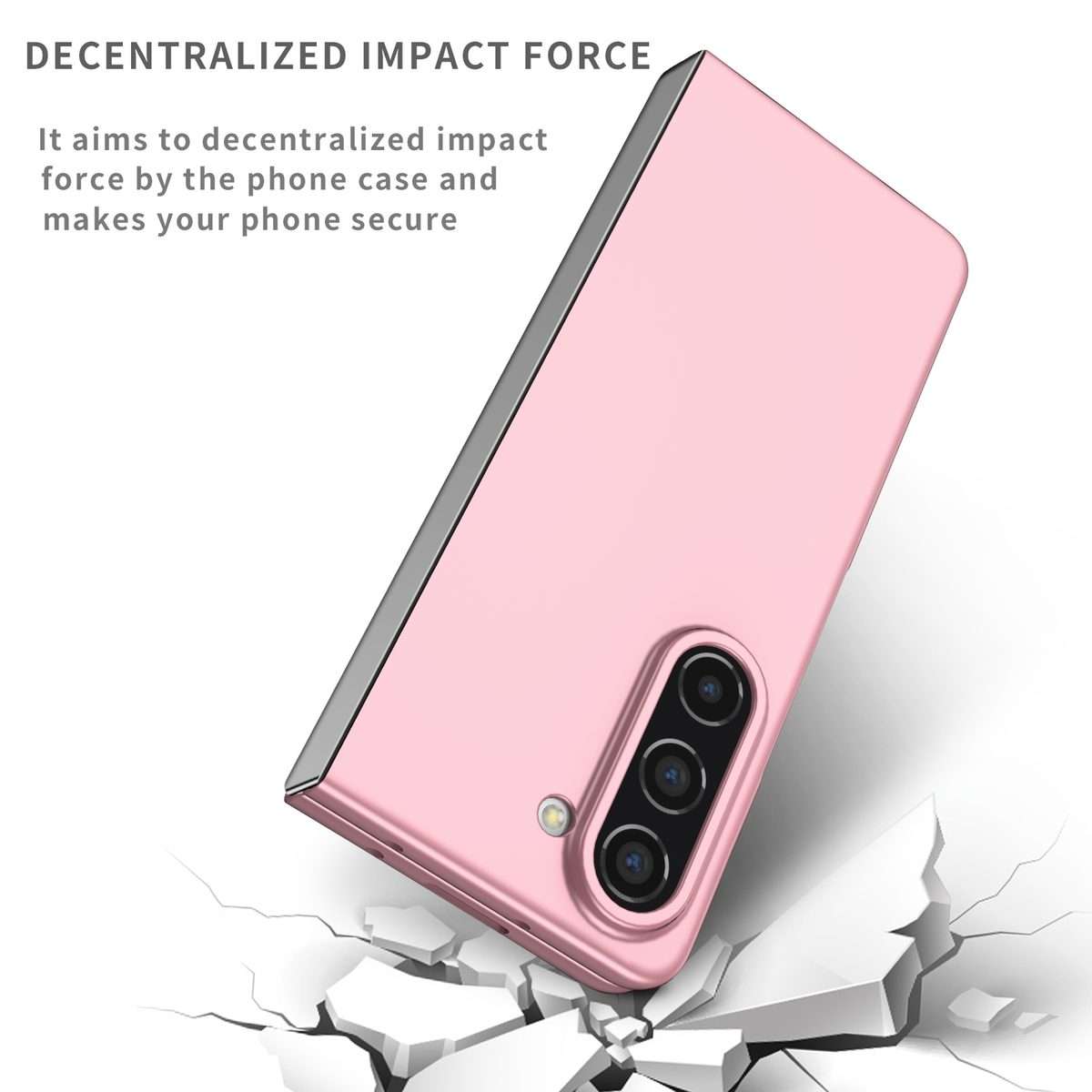For Samsung Galaxy Z Fold5 5G Armor Foldable Phone Case(Pink)