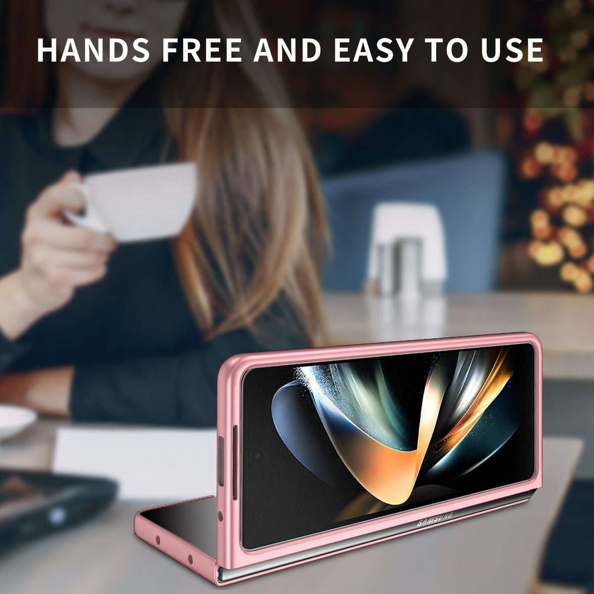 For Samsung Galaxy Z Fold5 5G Armor Foldable Phone Case(Pink)