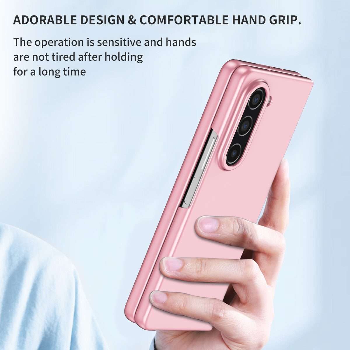 For Samsung Galaxy Z Fold5 5G Armor Foldable Phone Case(Pink)