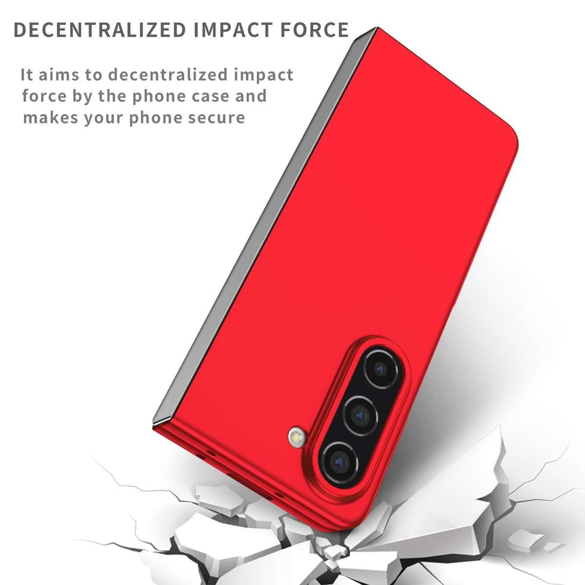 For Samsung Galaxy Z Fold5 5G Armor Foldable Phone Case(Red)