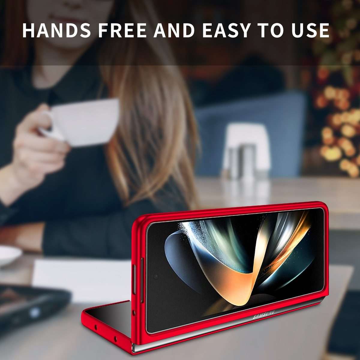 For Samsung Galaxy Z Fold5 5G Armor Foldable Phone Case(Red)