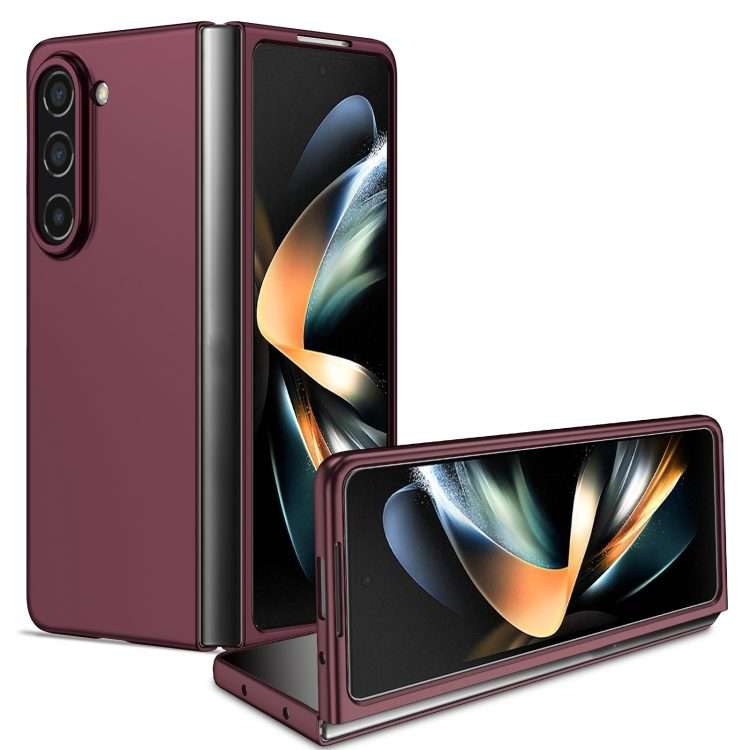 For Samsung Galaxy Z Fold5 5G Armor Foldable Phone Case(Wine Red)