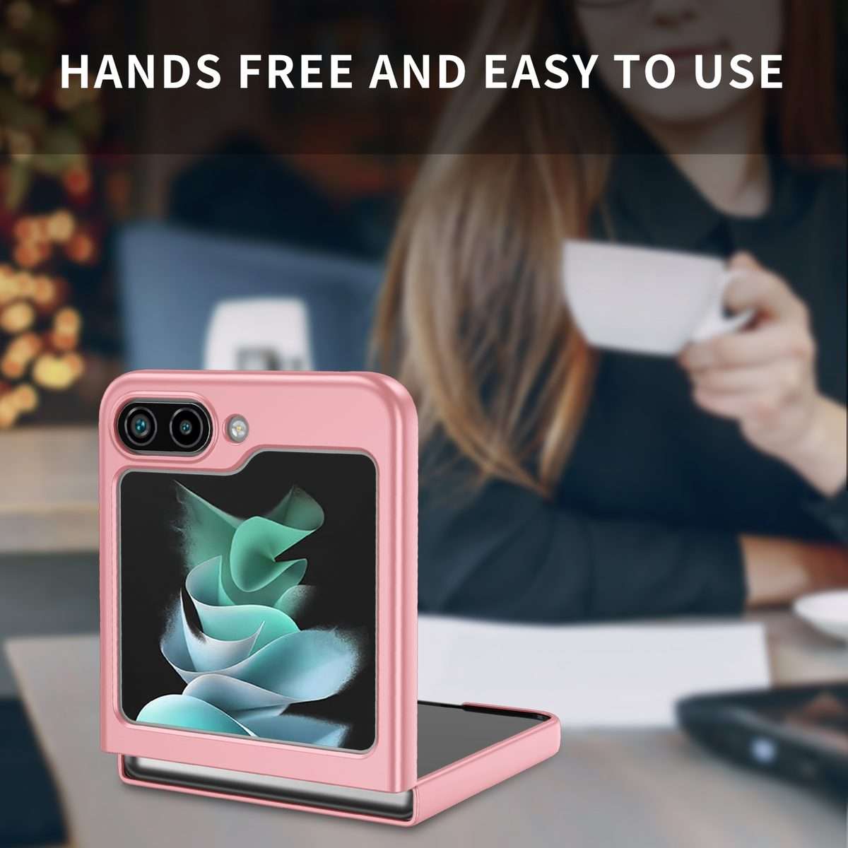 For Samsung Galaxy Z Flip5 5G Armor Foldable Phone Case(Pink)