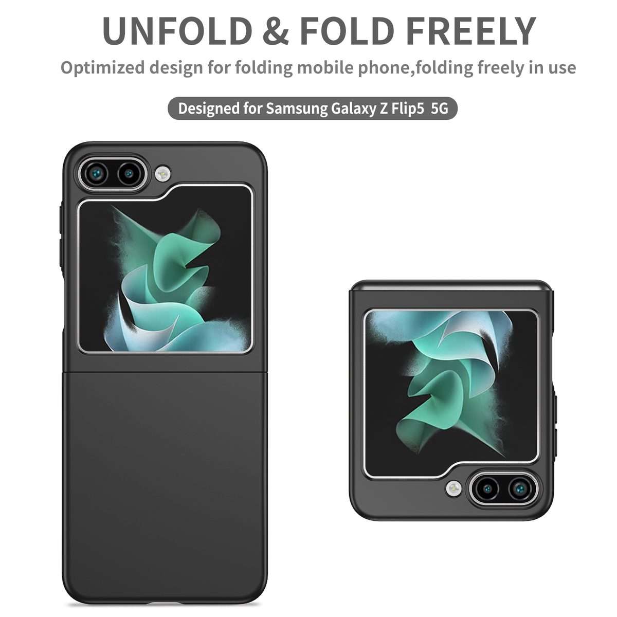 For Samsung Galaxy Z Flip5 5G Armor Foldable Phone Case(Black)