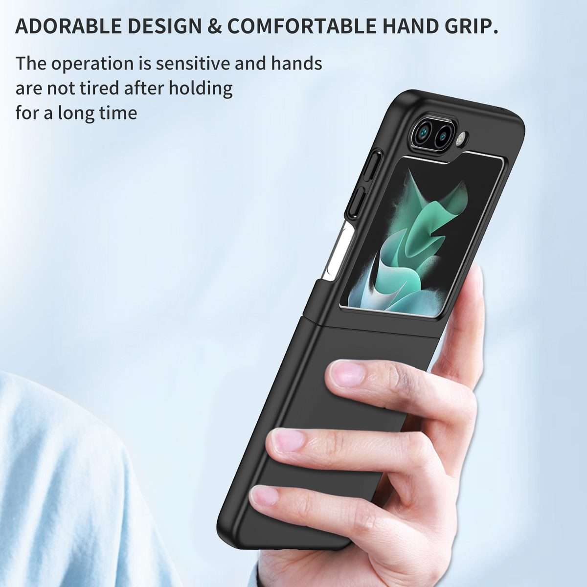 For Samsung Galaxy Z Flip5 5G Armor Foldable Phone Case(Black)