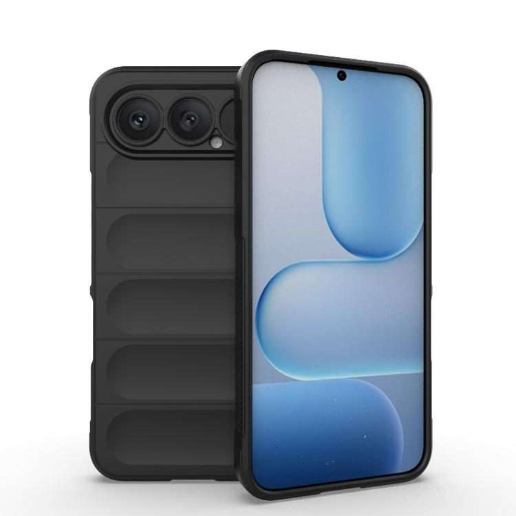 For Honor 500 Pro Global 155.8mm Magic Shield TPU + Flannel Phone Case(Black)