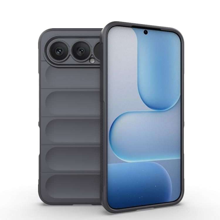 For Honor 500 Pro Global 155.8mm Magic Shield TPU + Flannel Phone Case(Dark Grey)