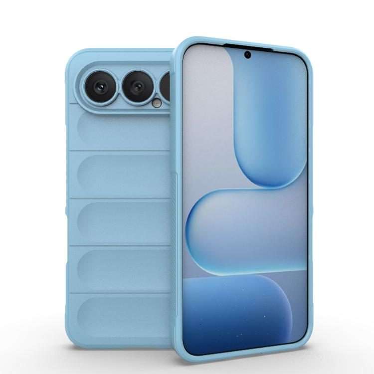 For Honor 500 Pro Global 155.8mm Magic Shield TPU + Flannel Phone Case(Light Blue)