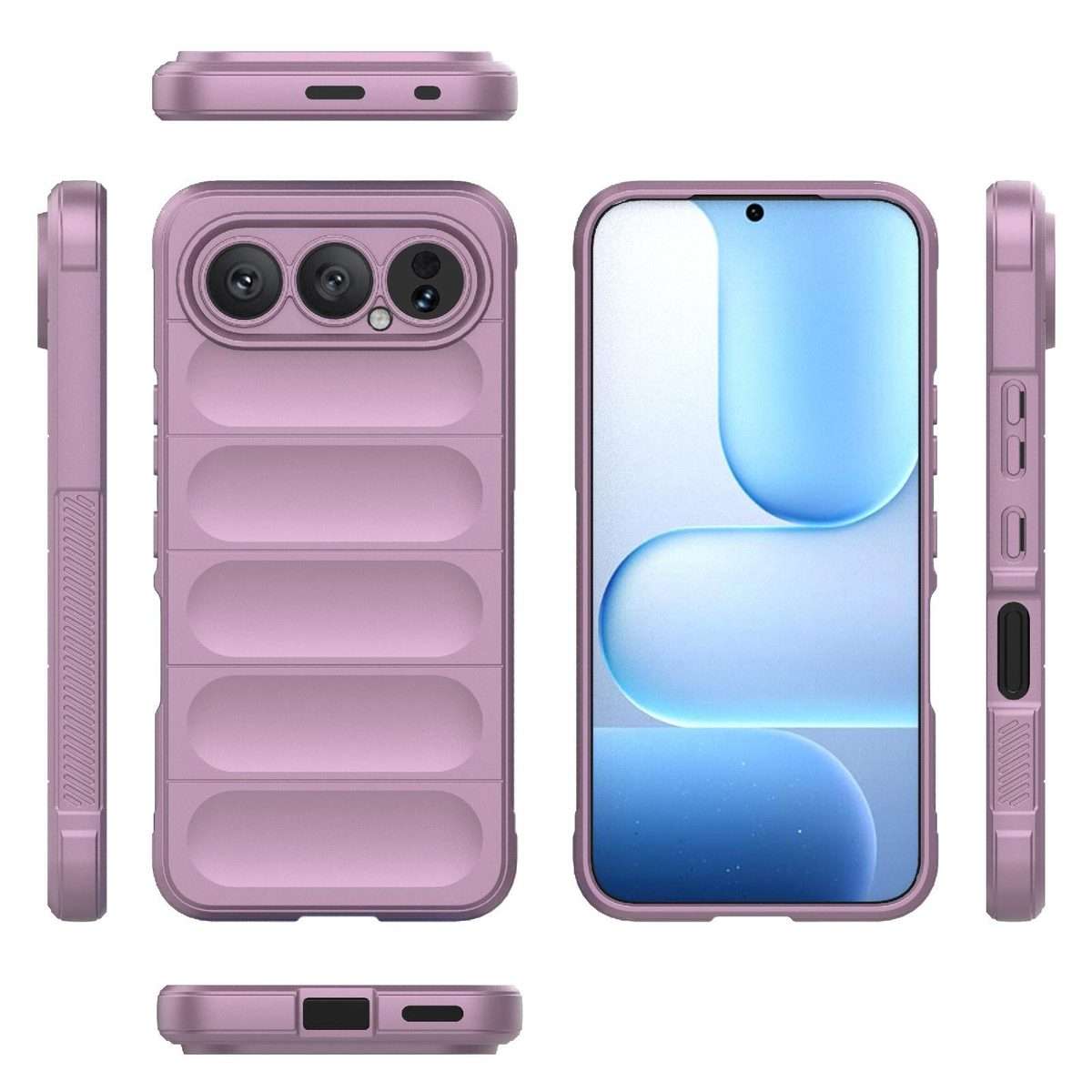 For Honor 500 Pro Global 155.8mm Magic Shield TPU + Flannel Phone Case(Purple)