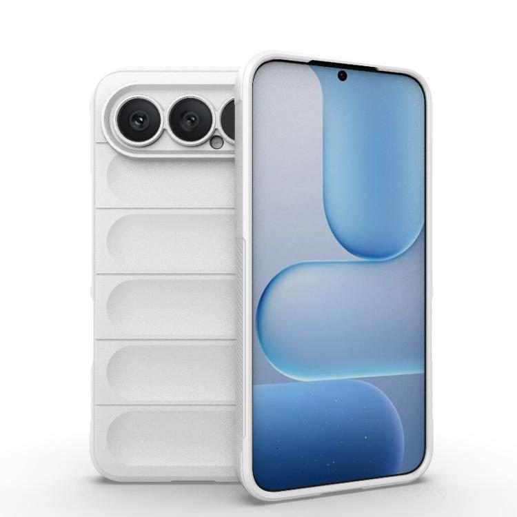 For Honor 500 Pro Global 155.8mm Magic Shield TPU + Flannel Phone Case(White)