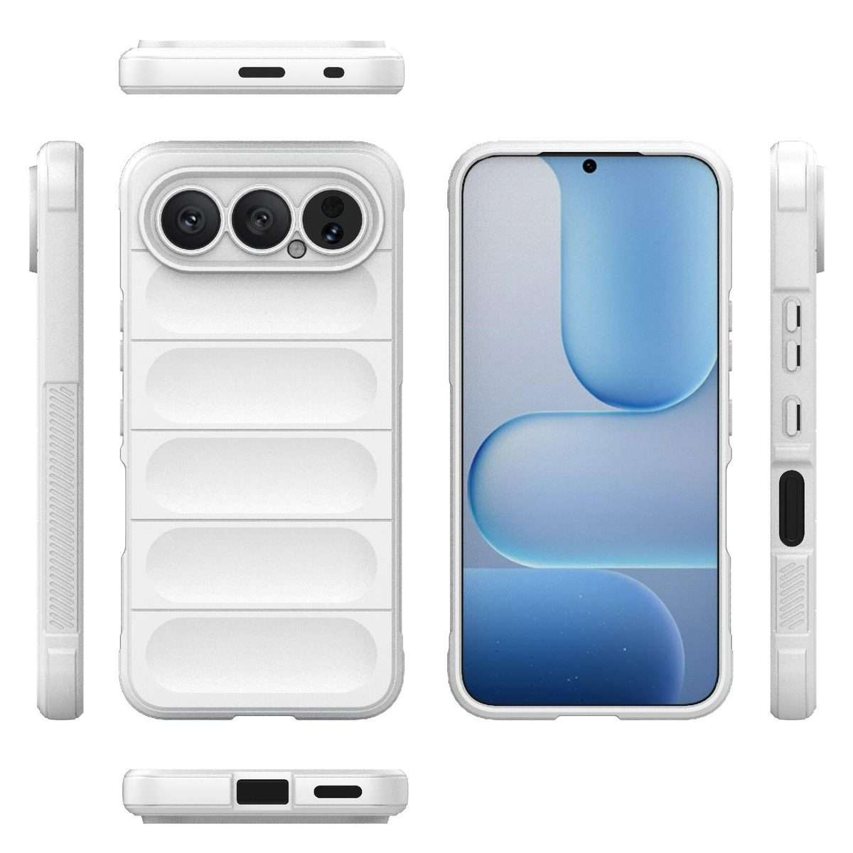 For Honor 500 Pro Global 155.8mm Magic Shield TPU + Flannel Phone Case(White)