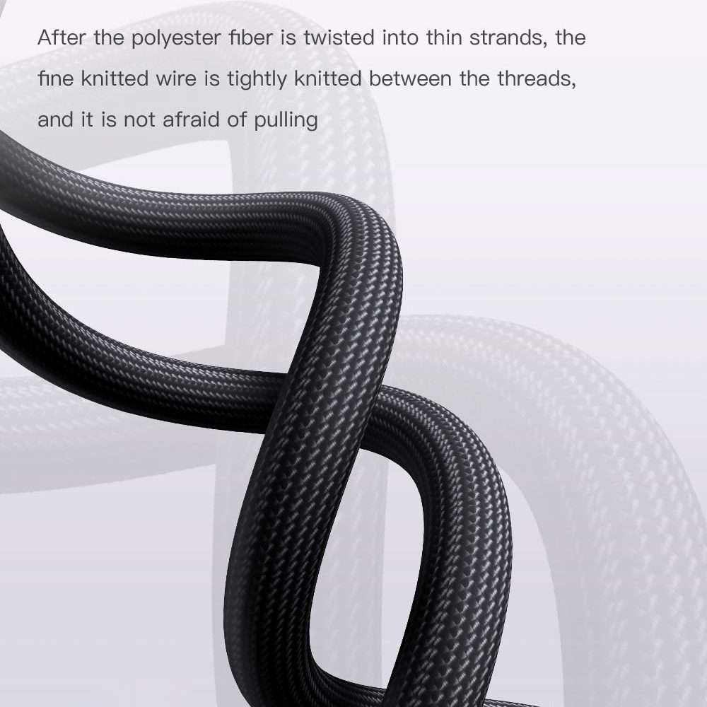 TOTU CB-8-L 12W USB to 8 Pin Transparent Braided Data Cable, Length: 1.5m