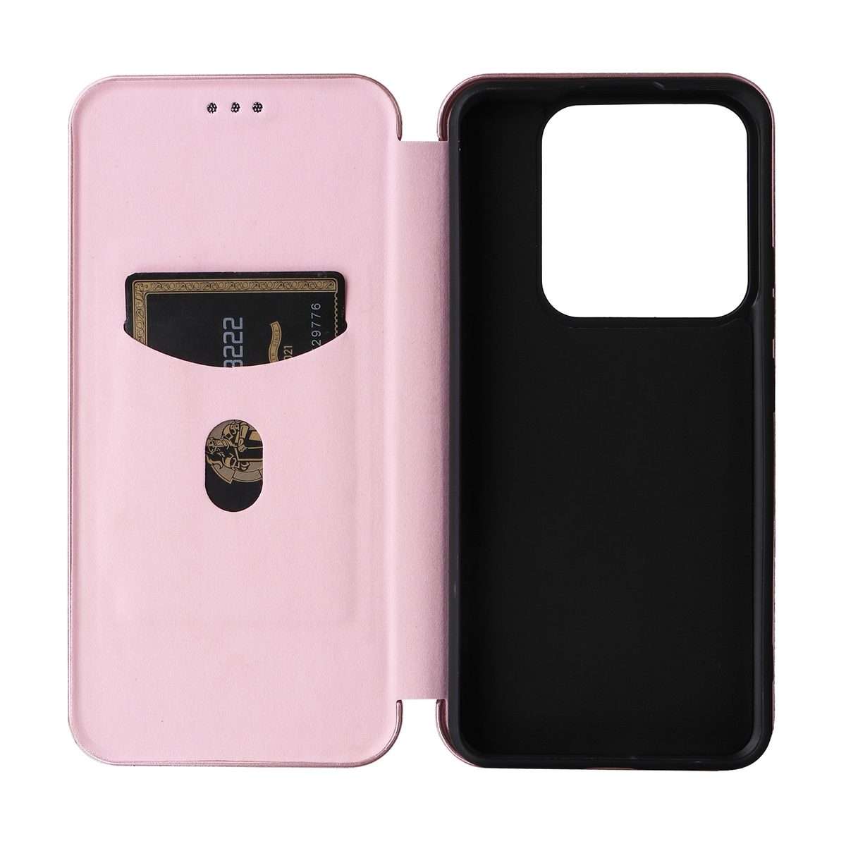 For Xiaomi 14 Pro Carbon Fiber Texture Flip Leather Phone Case(Pink)