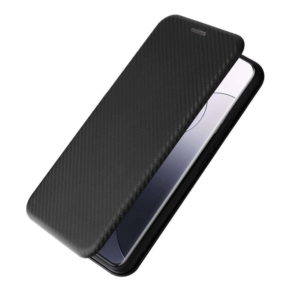 For Xiaomi 14 Pro Carbon Fiber Texture Flip Leather Phone Case(Black)