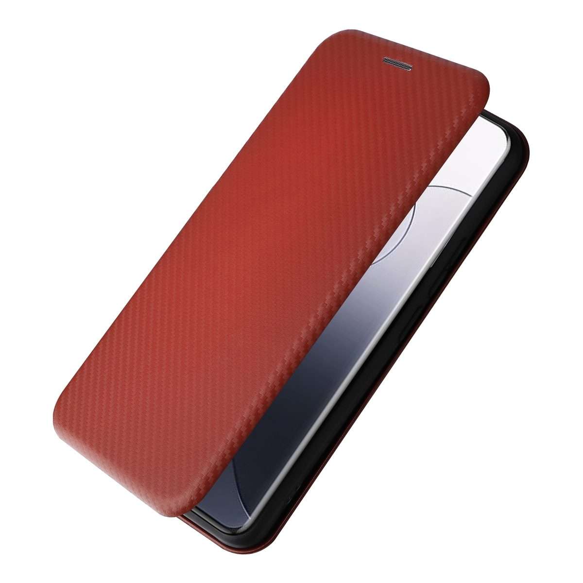 For Xiaomi 14 Pro Carbon Fiber Texture Flip Leather Phone Case(Brown)