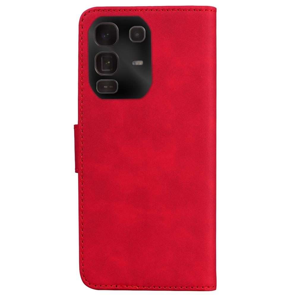 For Infinix Note 50 Pro+ Skin Feel Pure Color Flip Leather Phone Case(Red)