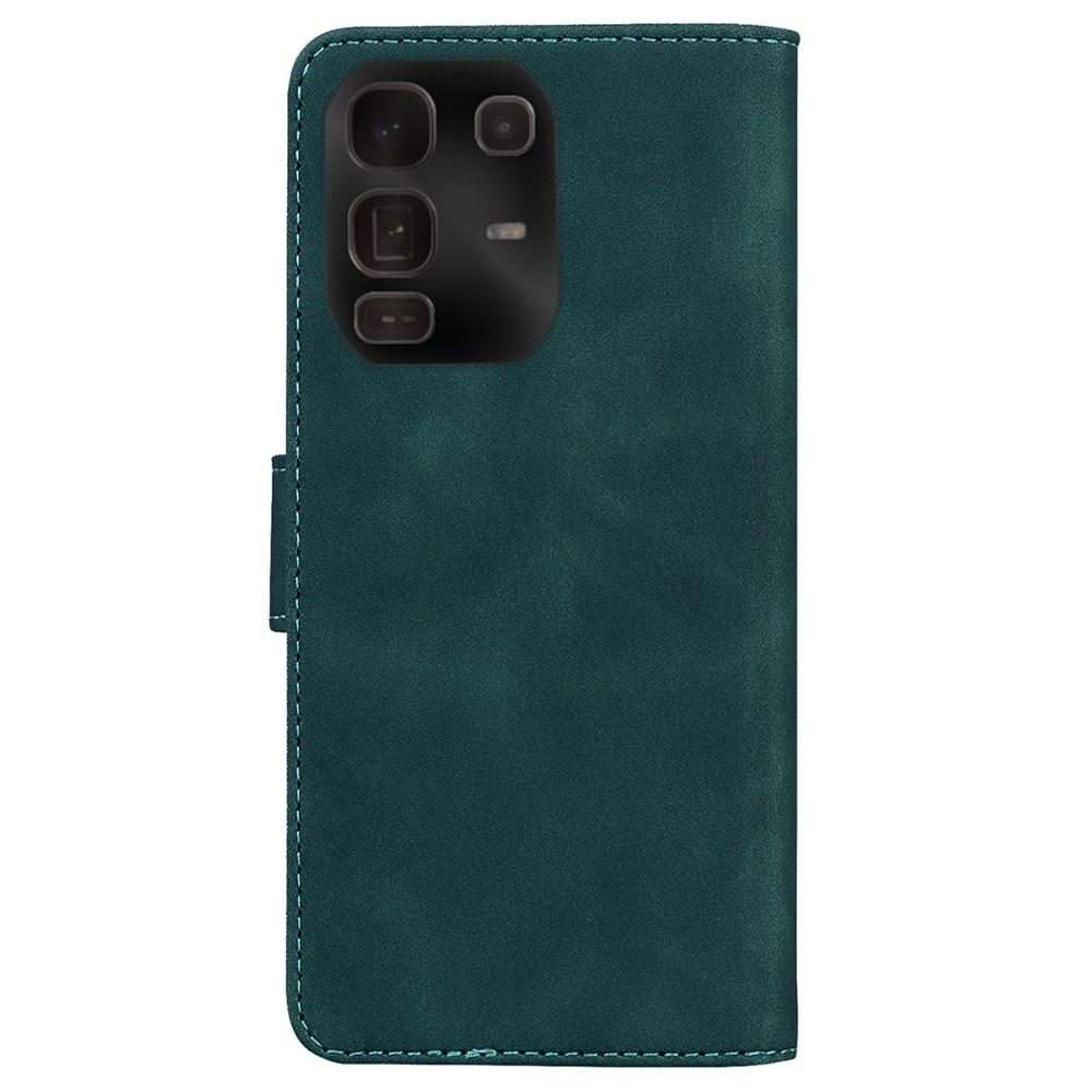 For Infinix Note 50 Pro+ Skin Feel Pure Color Flip Leather Phone Case(Green)