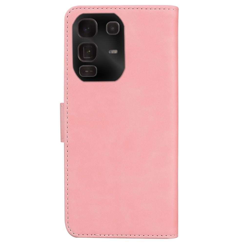 For Infinix Note 50 Pro+ Skin Feel Pure Color Flip Leather Phone Case(Pink)