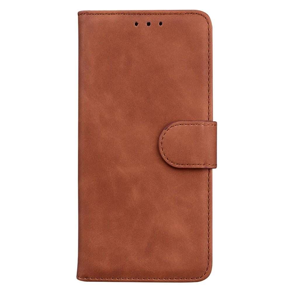 For Infinix Note 50 Pro+ Skin Feel Pure Color Flip Leather Phone Case(Brown)