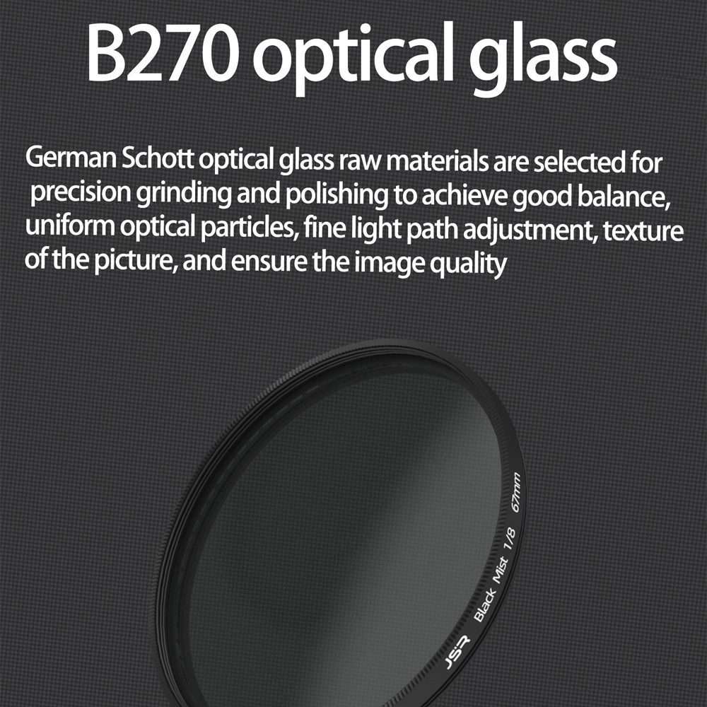 JSR Black Mist Filter Camera Lens Filter, Size:43mm(1/4 Filter)