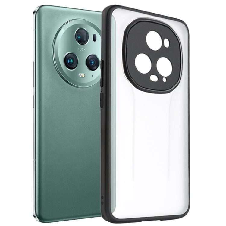 For Honor Magic5 Pro Frosted TPU + Transparent PC Phone Case(Transparent)