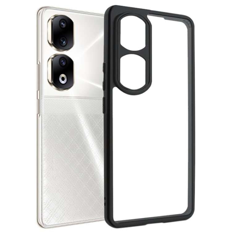 For Honor 90 Pro Frosted TPU + Transparent PC Phone Case(Transparent)