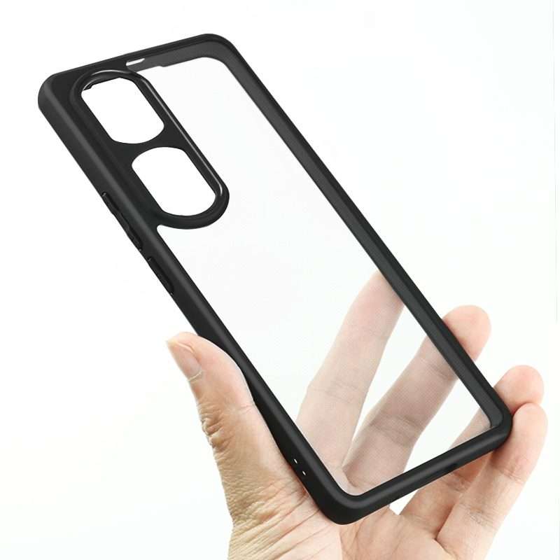 For Honor 90 Pro Frosted TPU + Transparent PC Phone Case(Transparent)